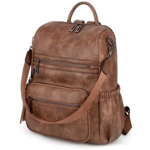 Travel Backpack Purse for Women Vegan Leather Ladies Fashion Tassel Shoulder🐴